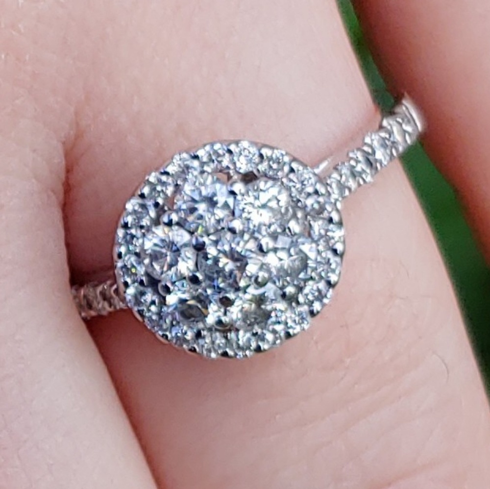 1ctw Real Diamond White Gold Ring